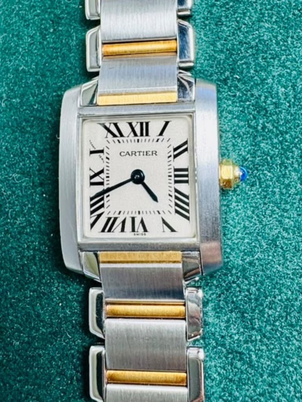 Authentic Cartier Tank Francaise Two-Tone Gold & Steel Ladies Watch